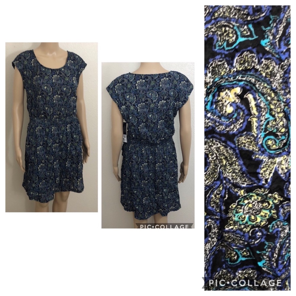 🆕 Daisy Fuentes Iris Combo Crinkle Dress